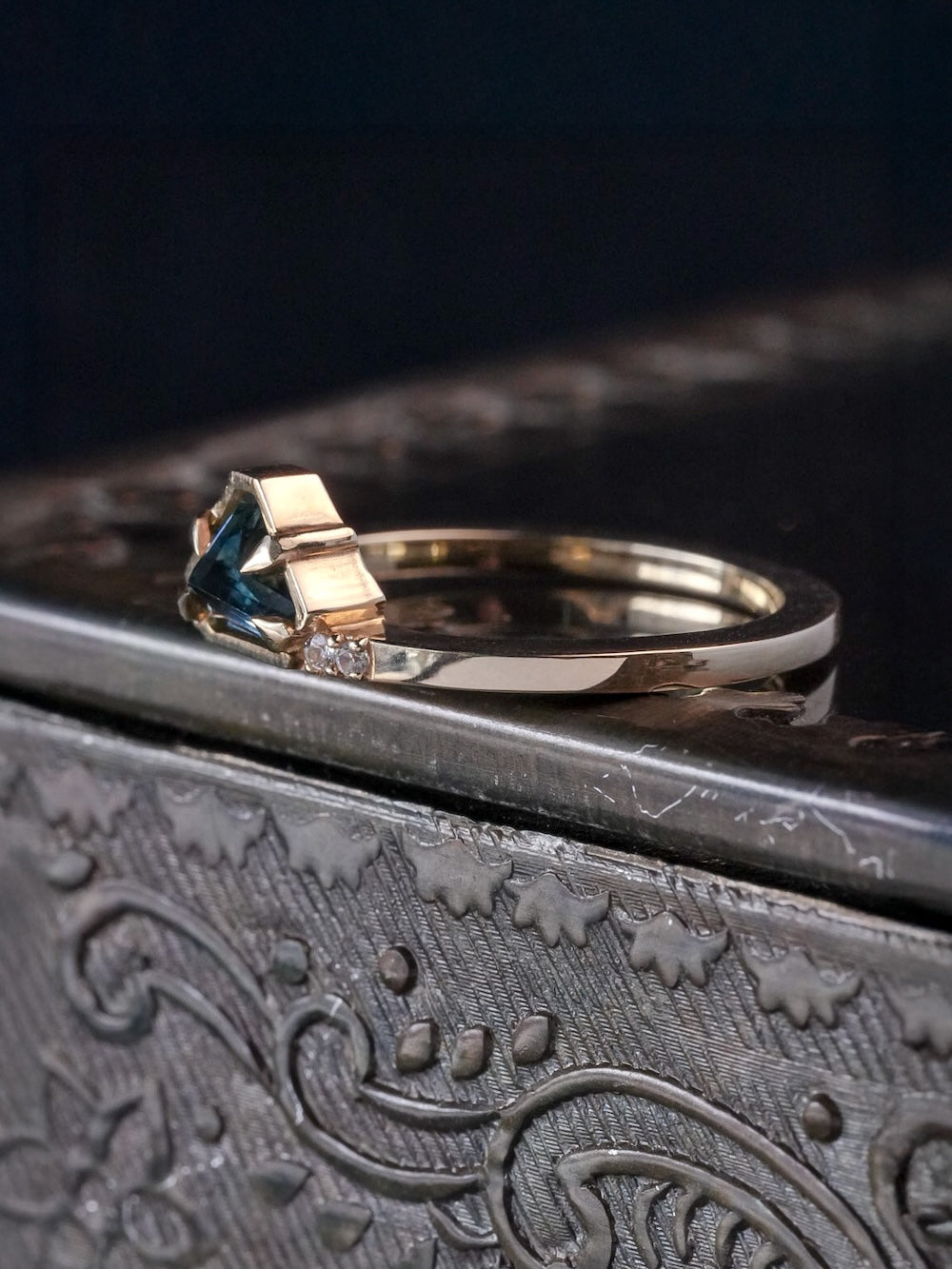 Ayres Montana Sapphire Shield Ring