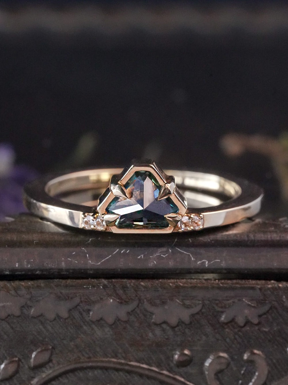 Ayres Montana Sapphire Shield Ring