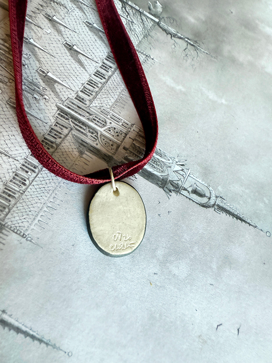 Bleeding Heart Cameo Necklace