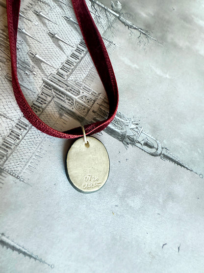 Bleeding Heart Cameo Necklace