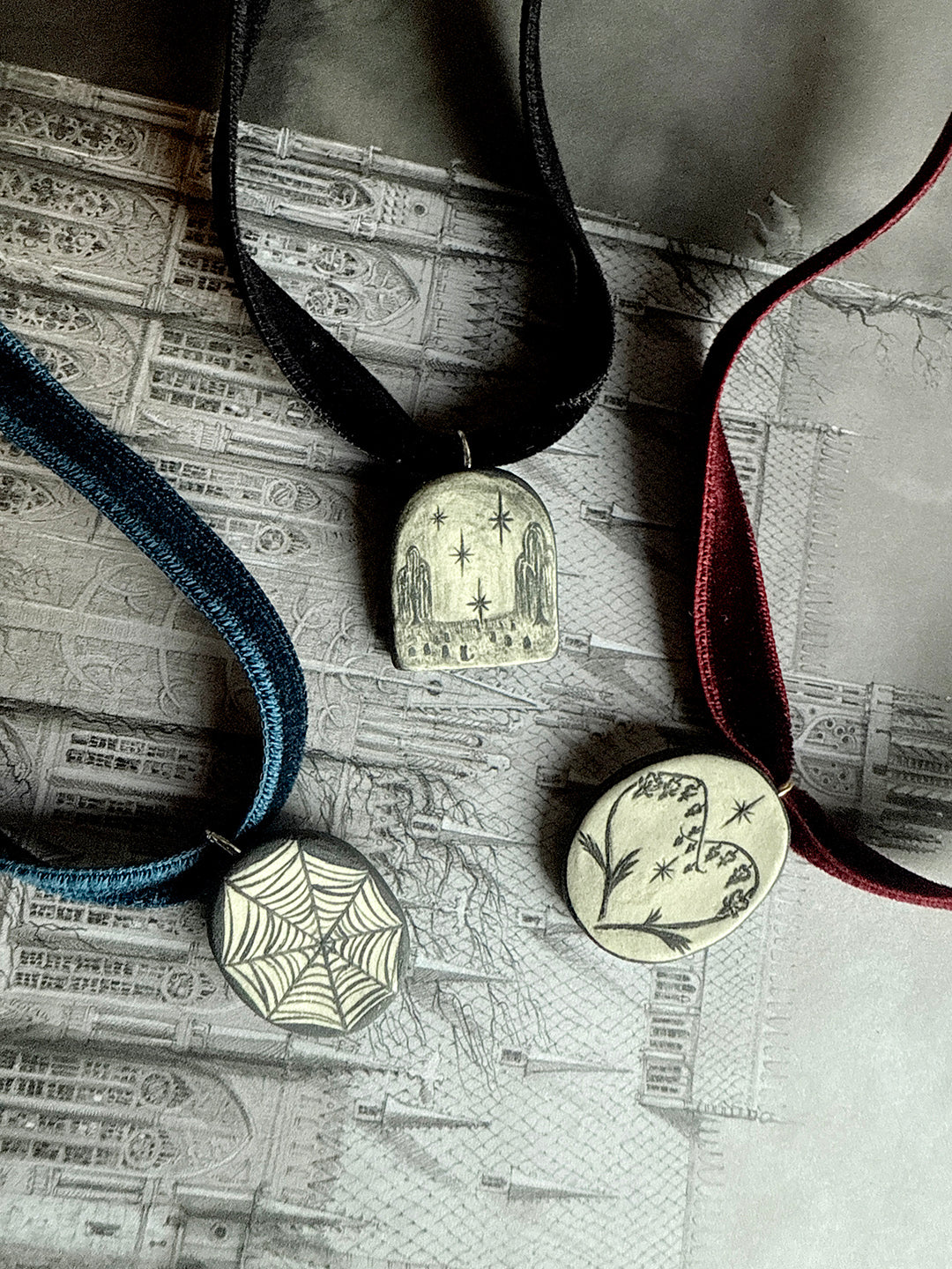 Willow Tree & Cat Cameo Necklace