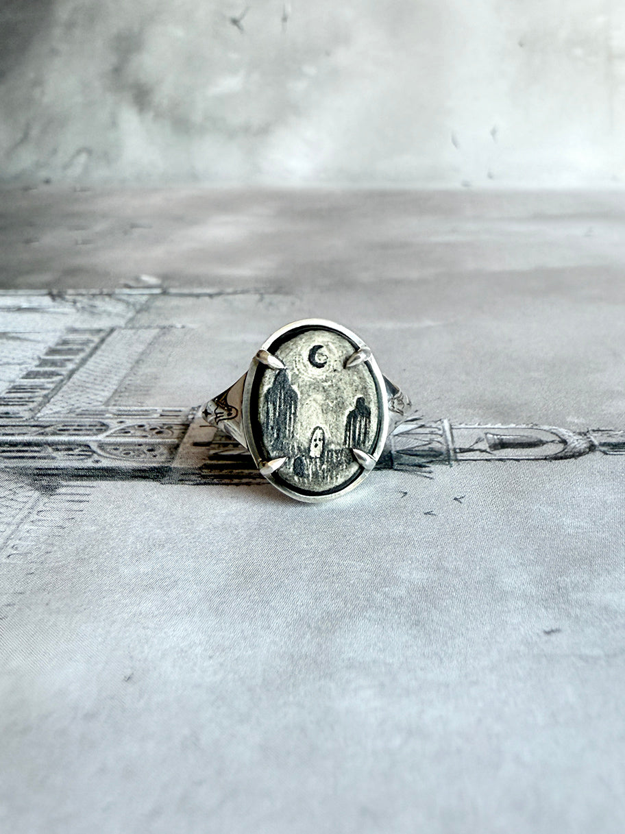 Willow Tree & Ghost Cameo Ring