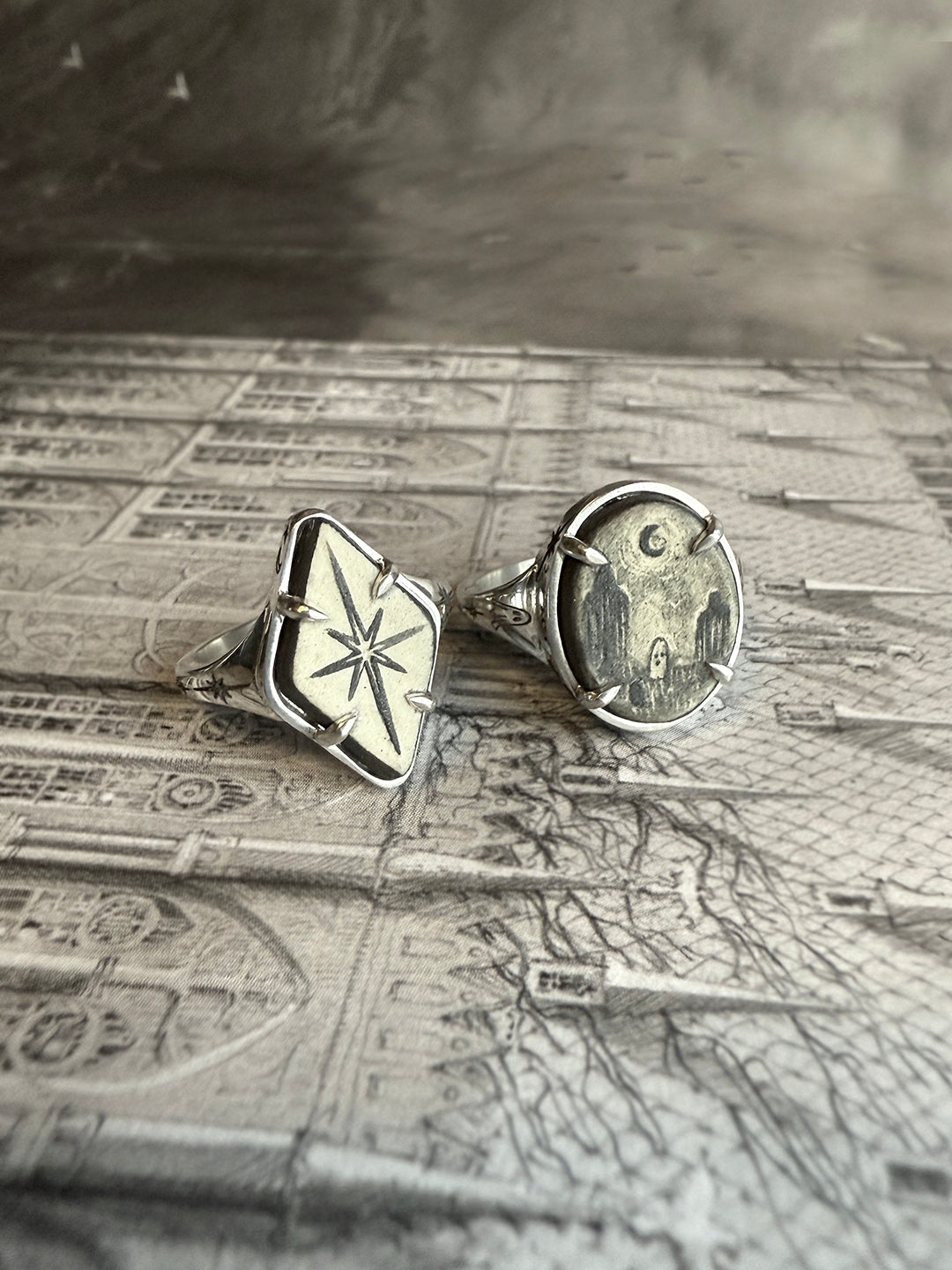 Starburst Cameo Ring