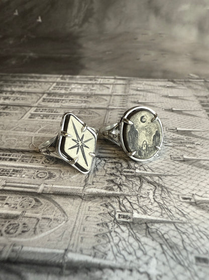 Starburst Cameo Ring