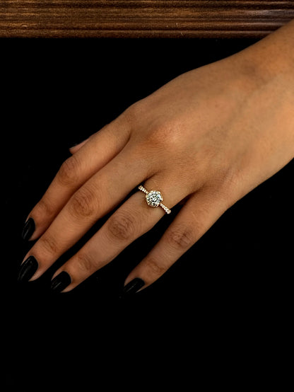 Catelyn Grey Moissanite Graduated Ring