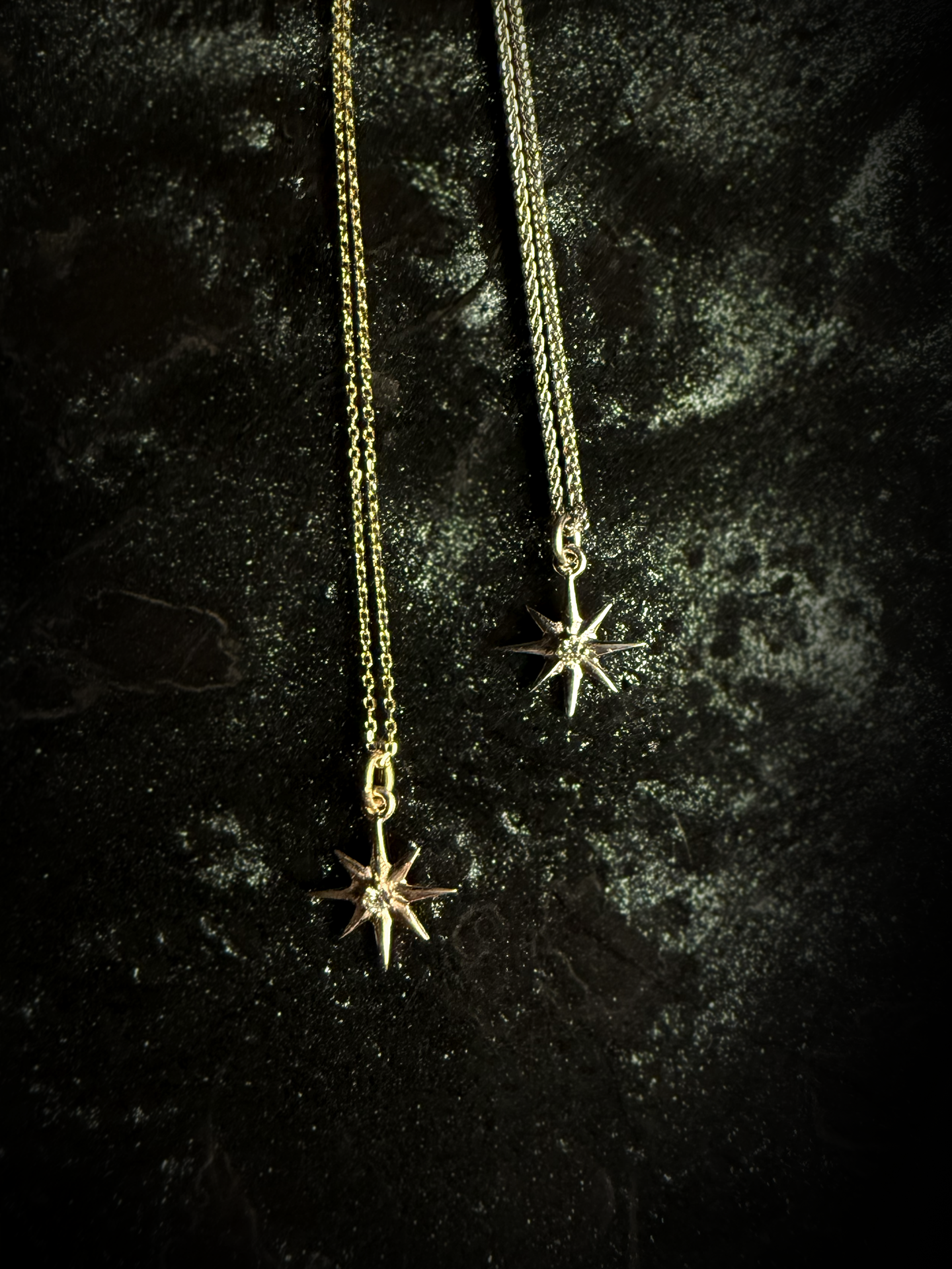 Celeste Gold and Moissanite Pendant