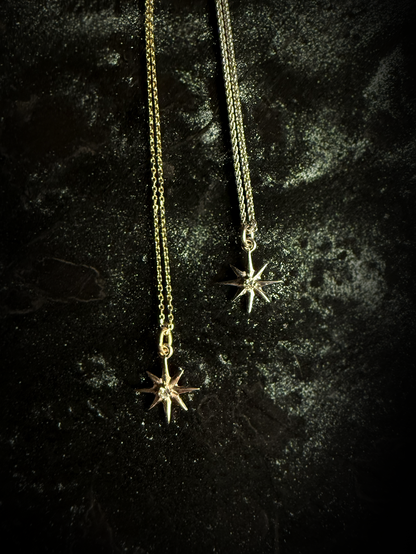 Celeste Gold and Moissanite Pendant