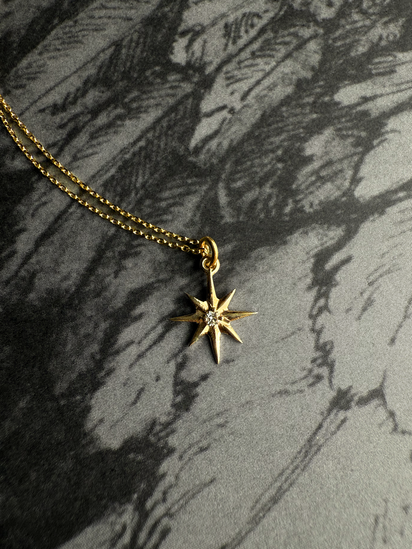 Celeste Gold and Moissanite Pendant