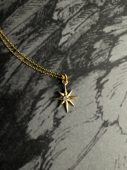 Celeste Gold and Moissanite Pendant