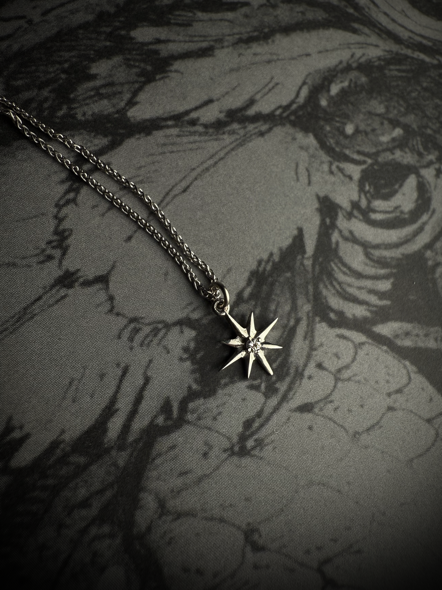 Celeste Gold and Moissanite Pendant