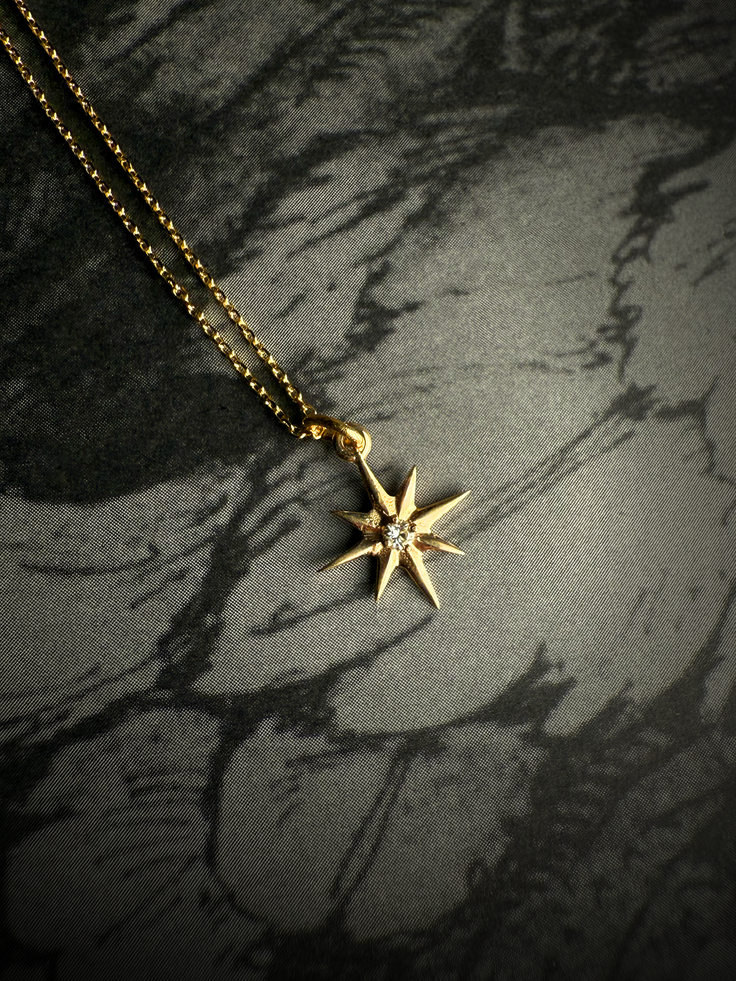 Celeste Gold and Moissanite Pendant