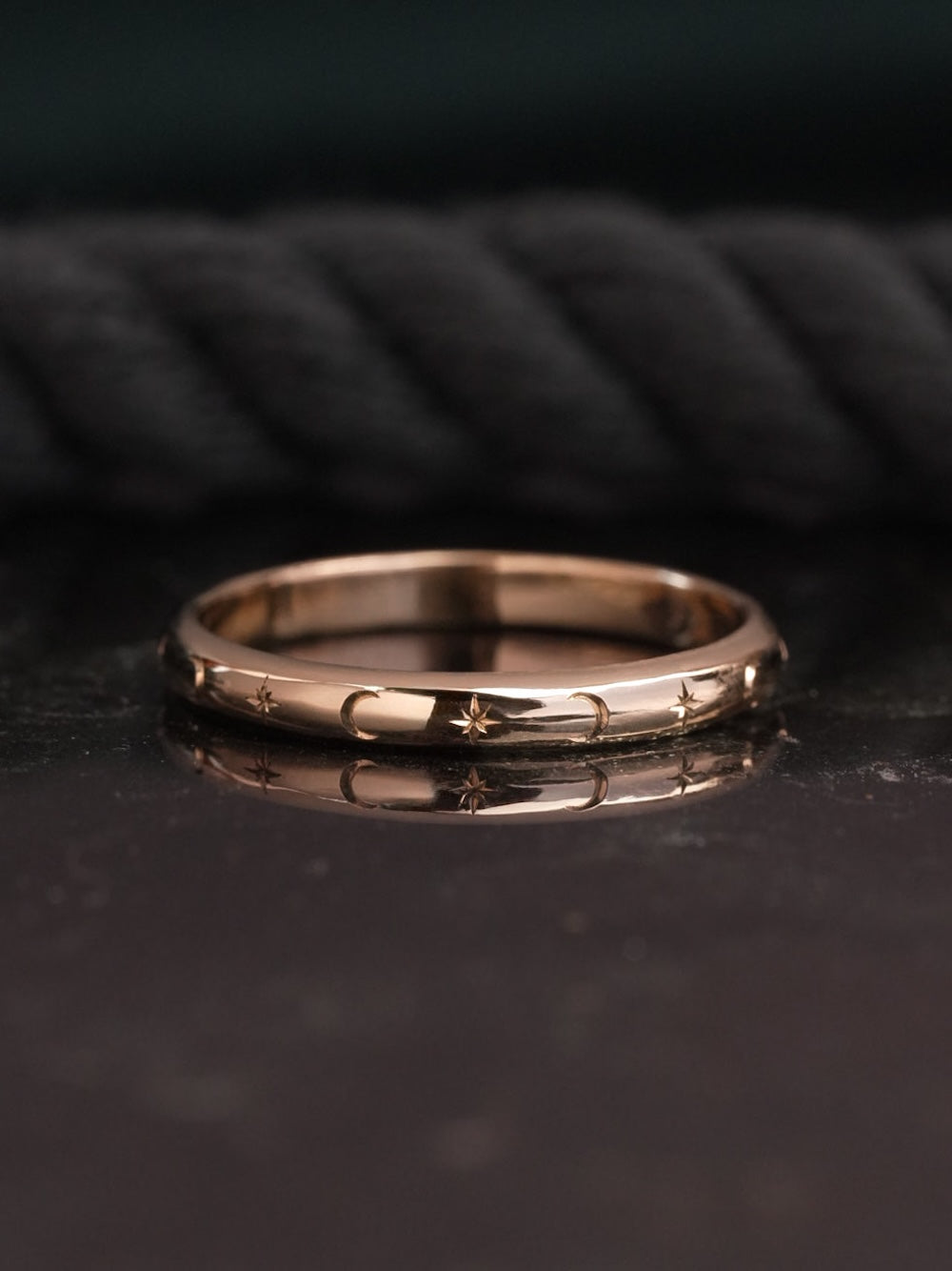 Celestial Hand Engraved Band - 2.5mm