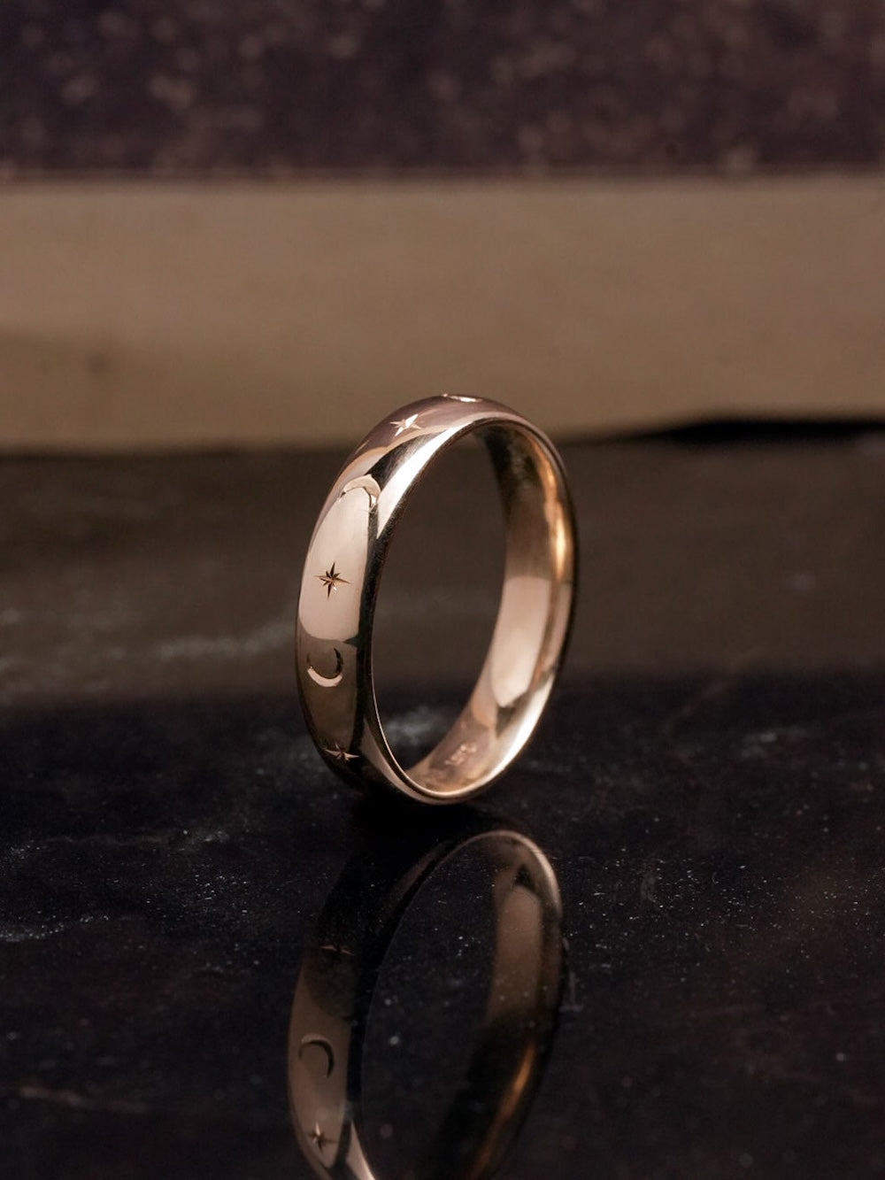 Celestial Hand Engraved Band - 4mm