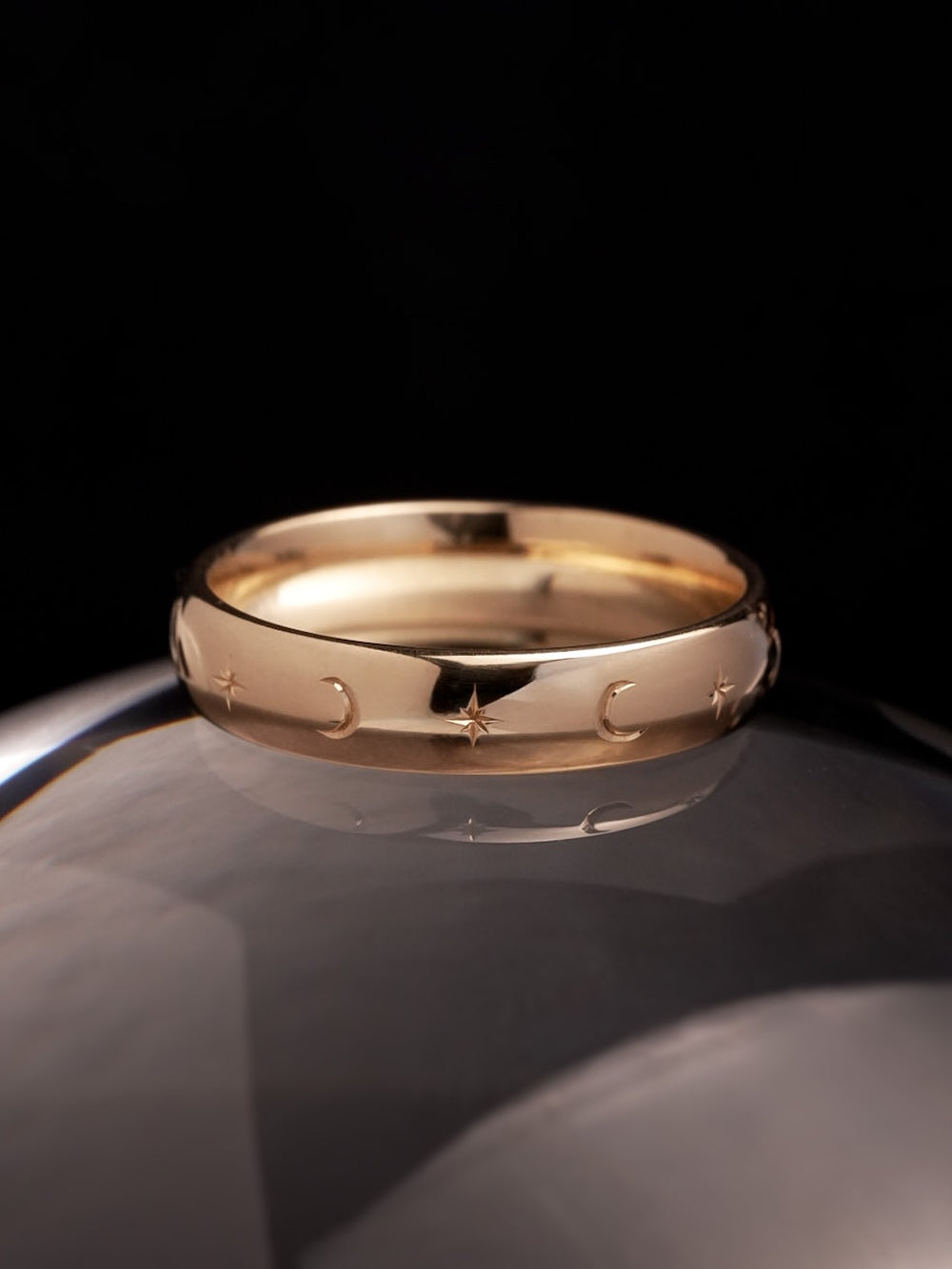 Celestial Hand Engraved Band - 4mm