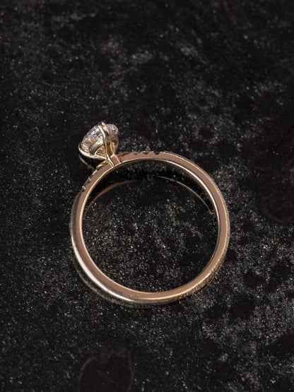 Draco Pear Ombre Accented Ring