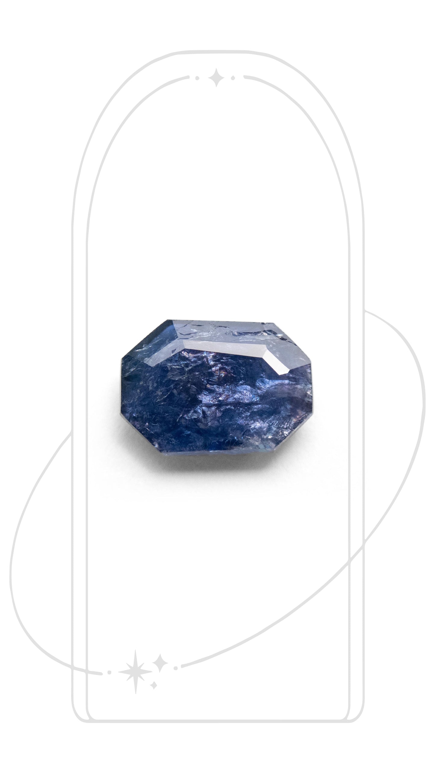 Emerald Cut Blue Sapphire