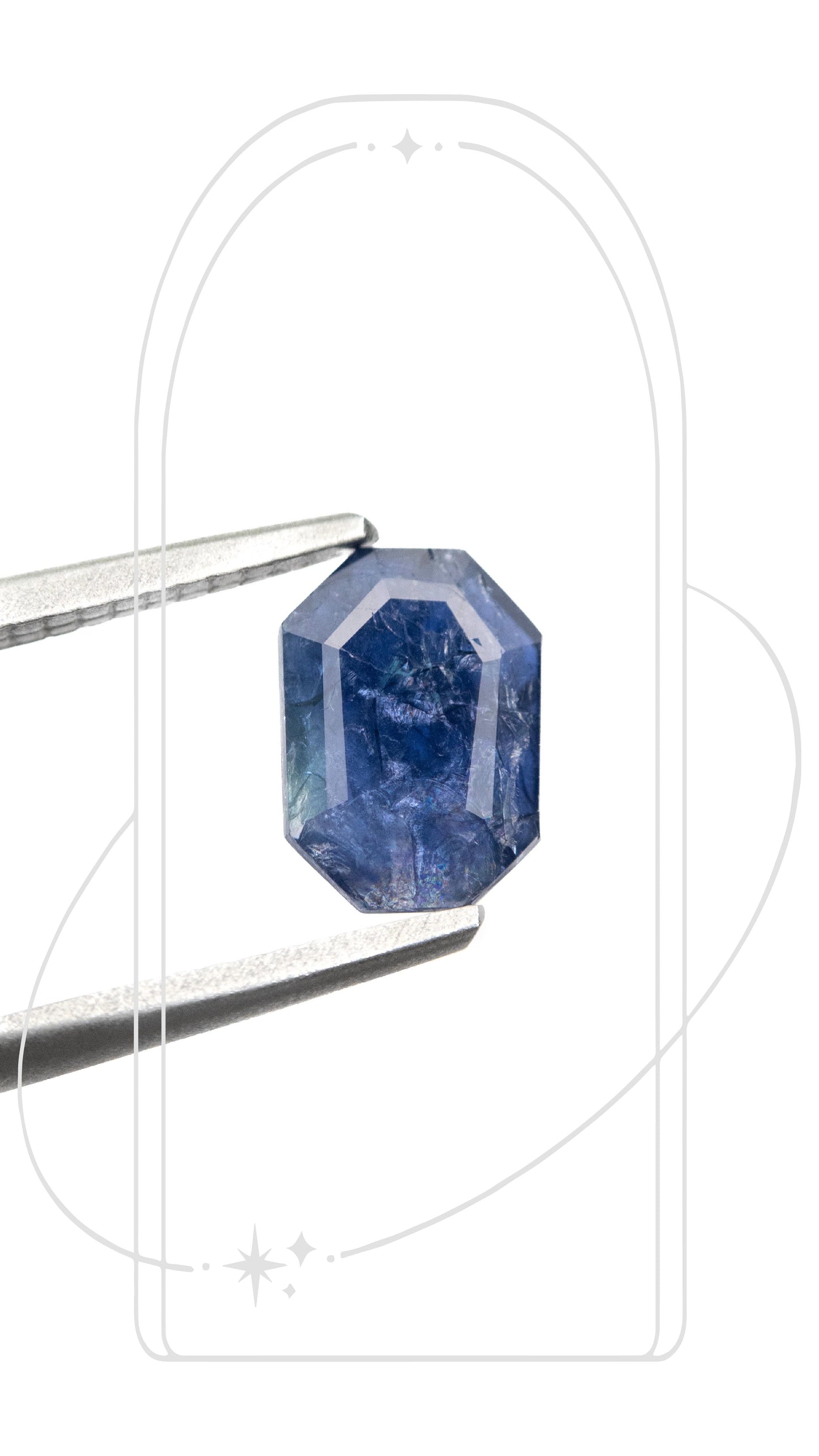 Emerald Cut Blue Sapphire