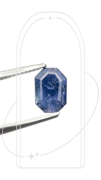 Emerald Cut Blue Sapphire