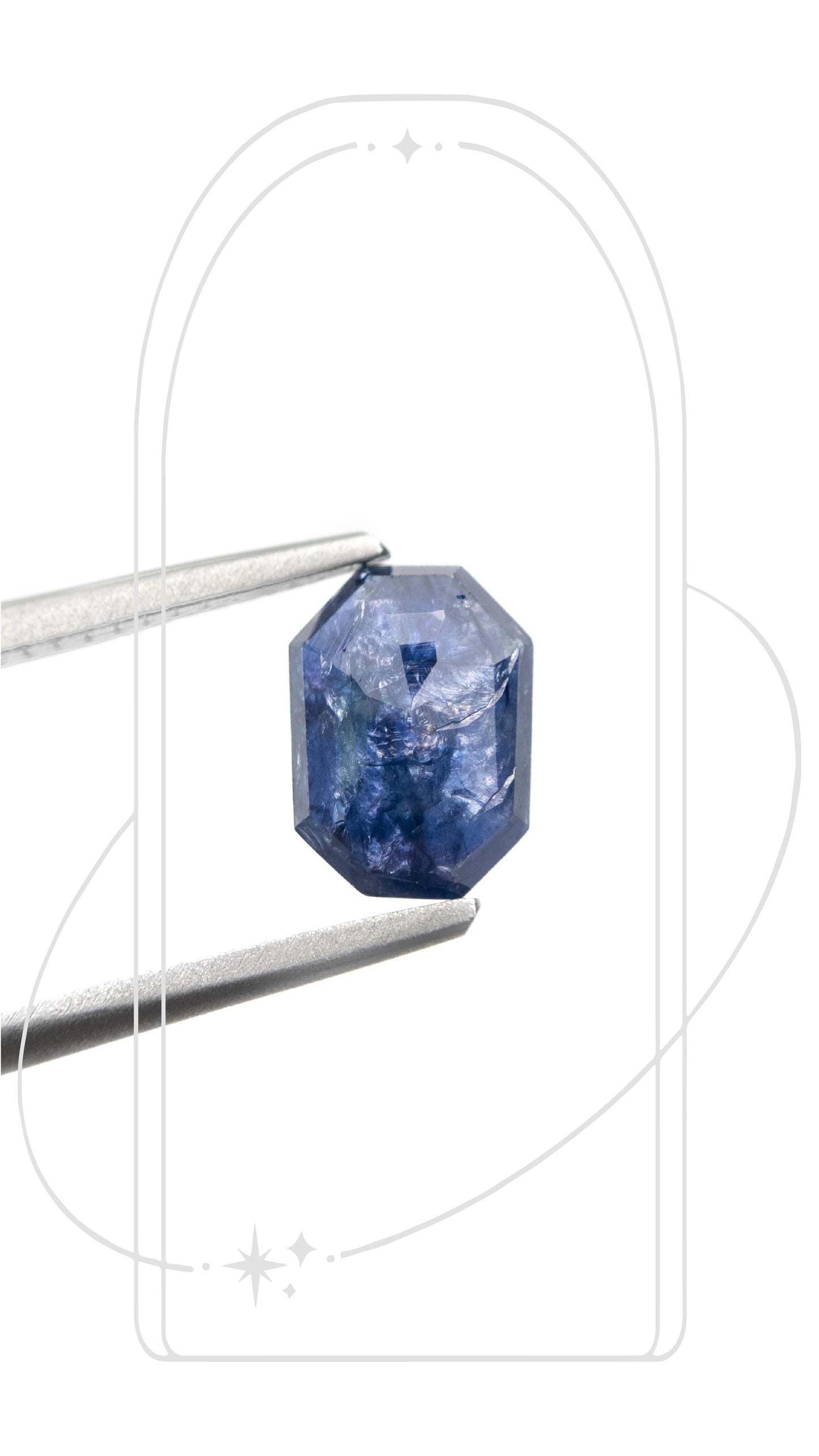 Emerald Cut Blue Sapphire