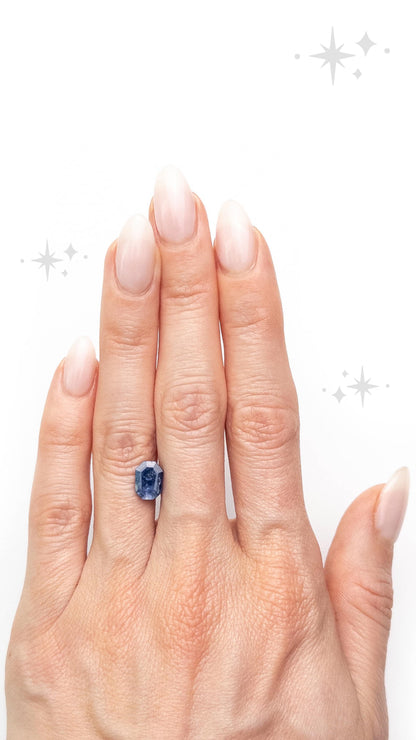 Emerald Cut Blue Sapphire