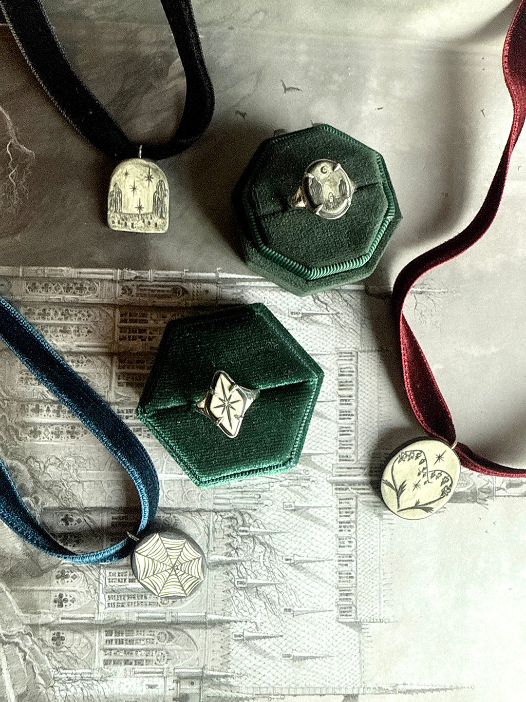Starburst Cameo Ring