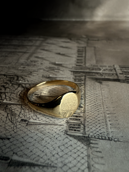 10k Gold Oval Signet Ring