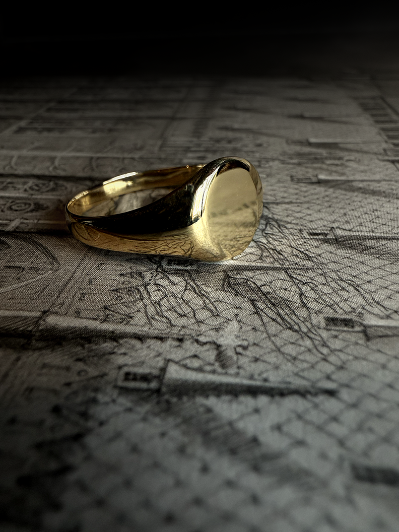 10k Gold Oval Signet Ring