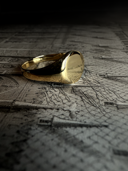 10k Gold Oval Signet Ring