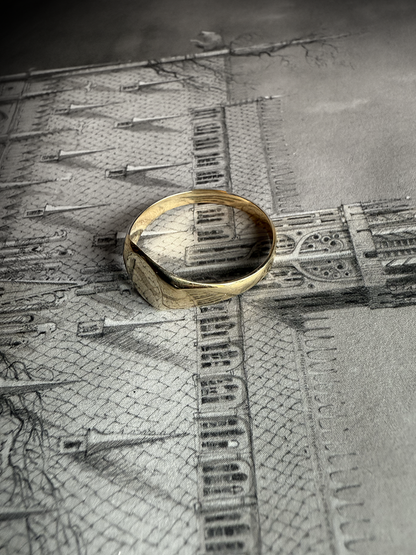 10k Gold Oval Signet Ring