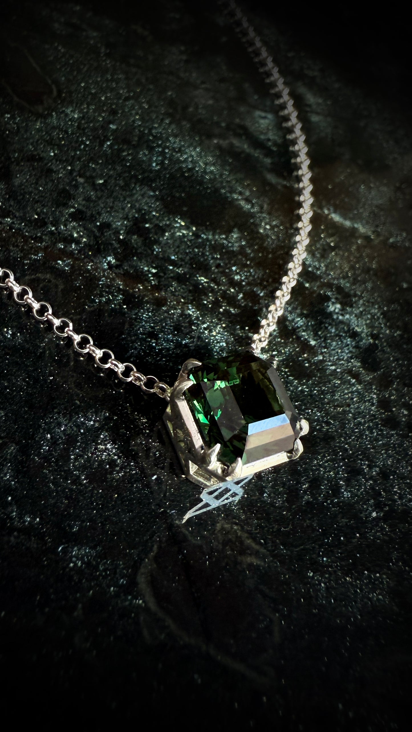 Green Spinel Art Deco Necklace