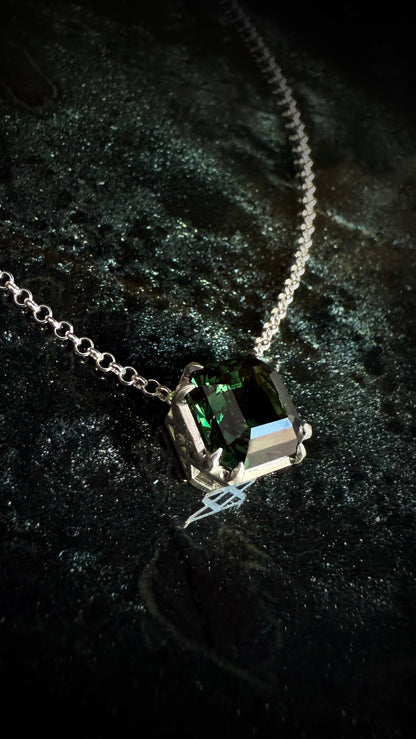 Green Spinel Art Deco Necklace