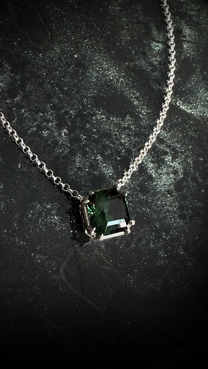Green Spinel Art Deco Necklace