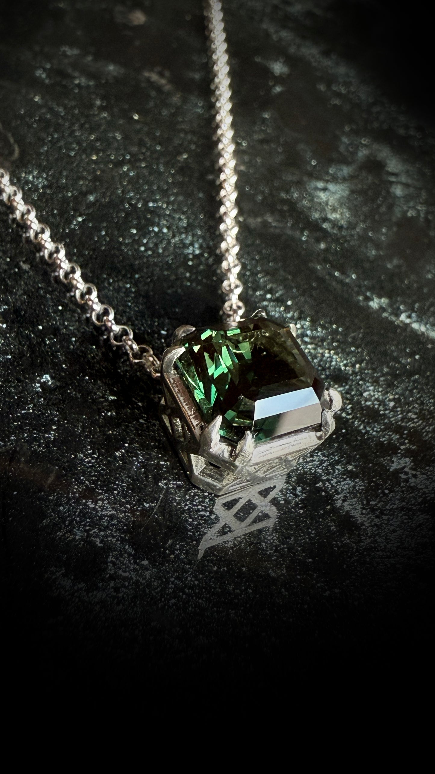 Green Spinel Art Deco Necklace