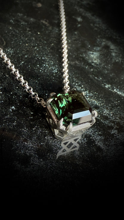 Green Spinel Art Deco Necklace