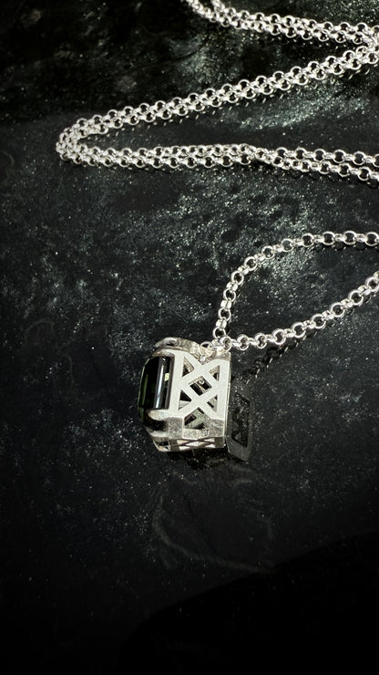 Green Spinel Art Deco Necklace