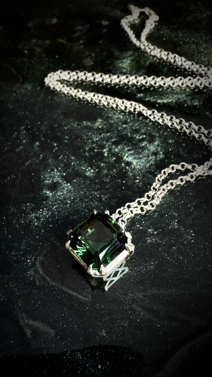 Green Spinel Art Deco Necklace