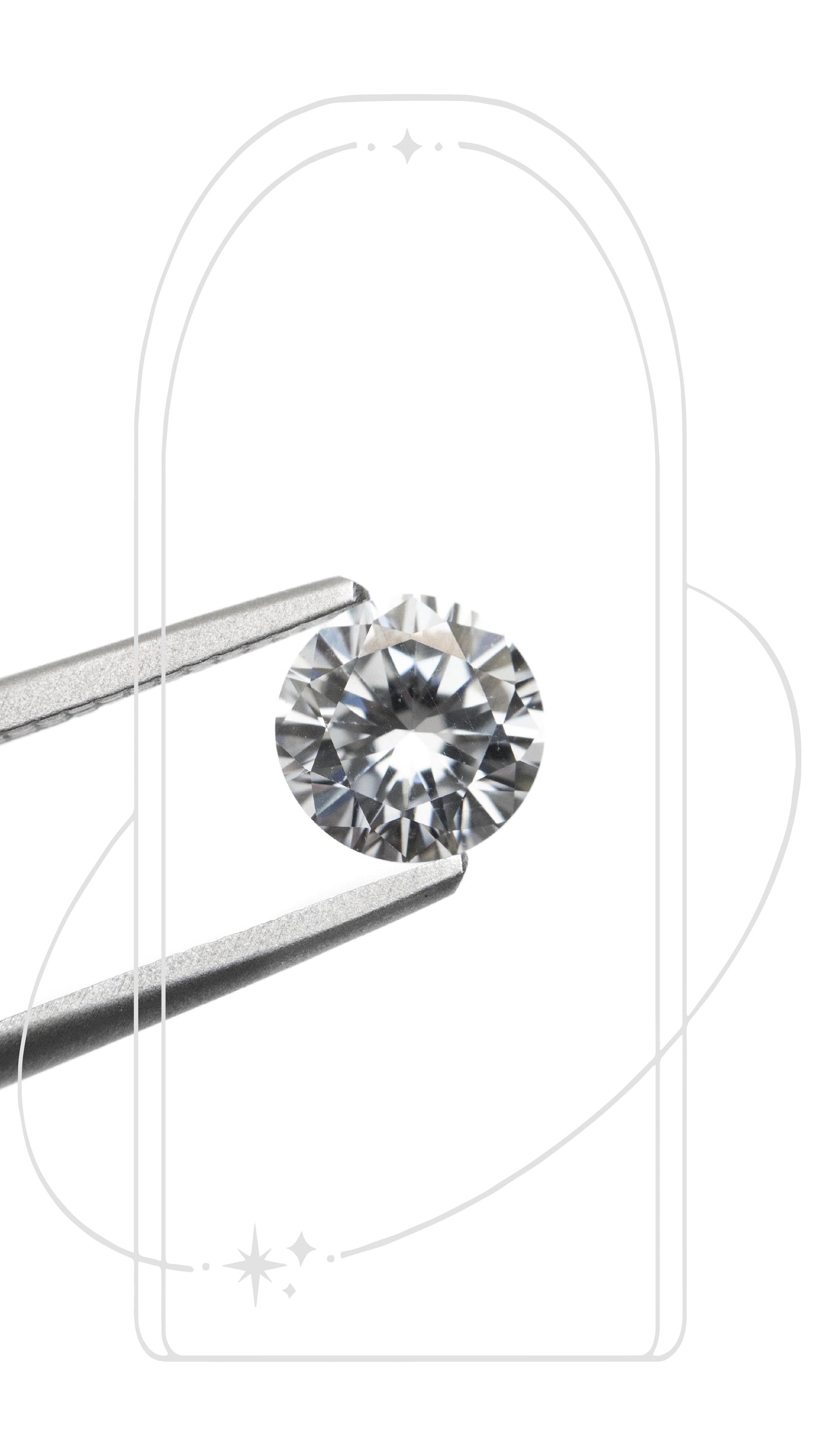 Round Grey Moissanite