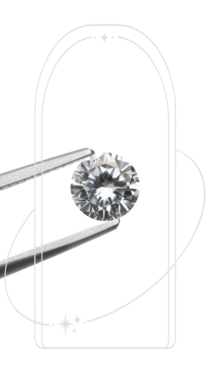 Round Grey Moissanite