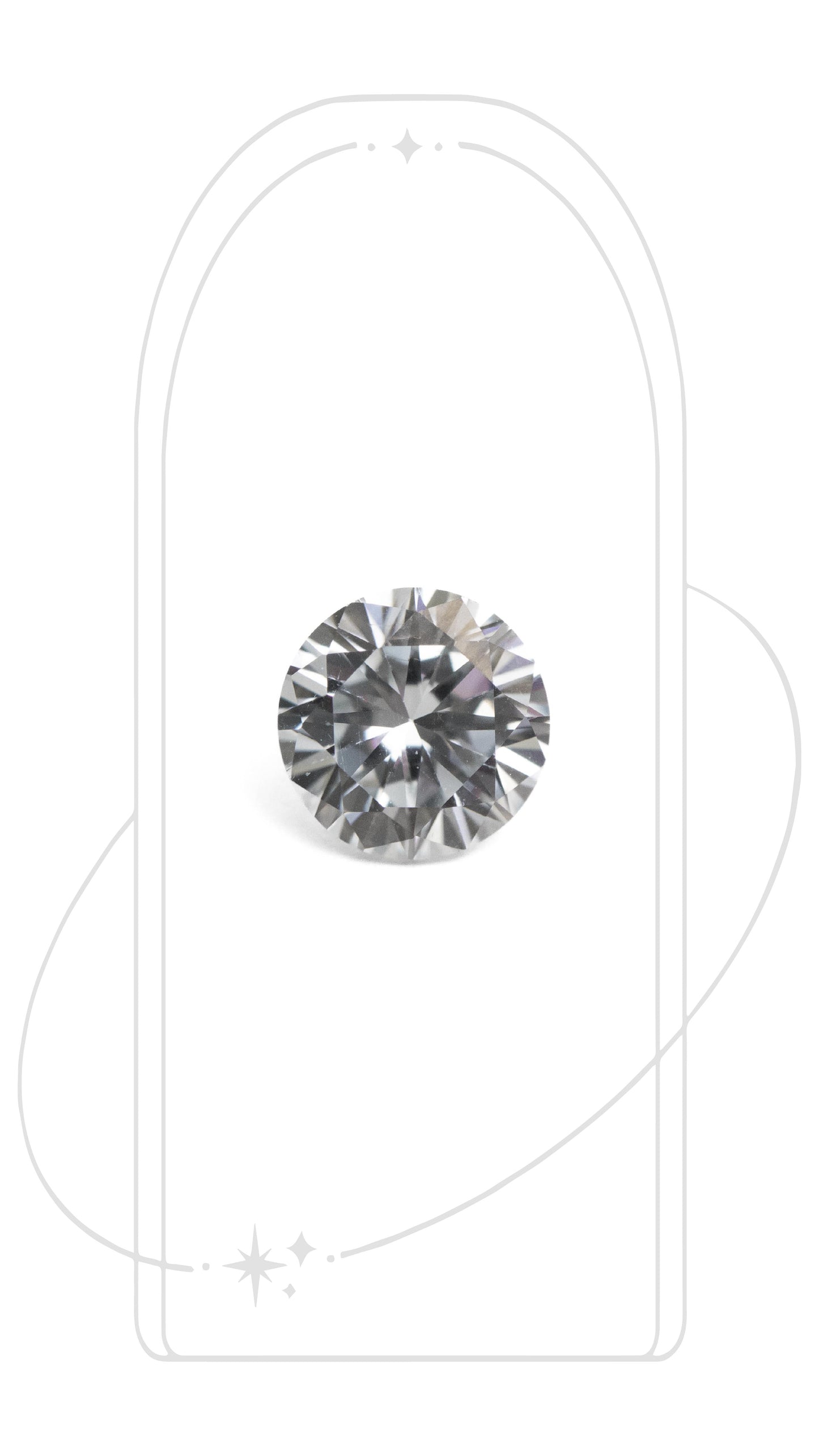 Round Grey Moissanite