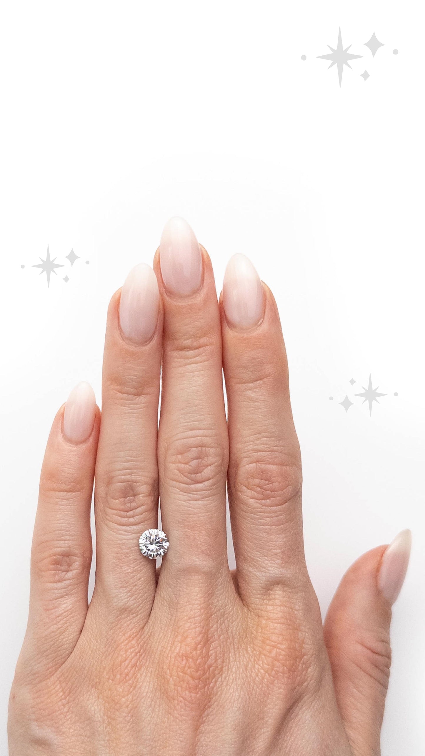 Round Grey Moissanite