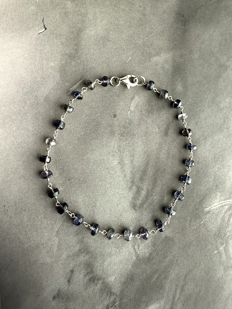 Iolite Silver Bracelet
