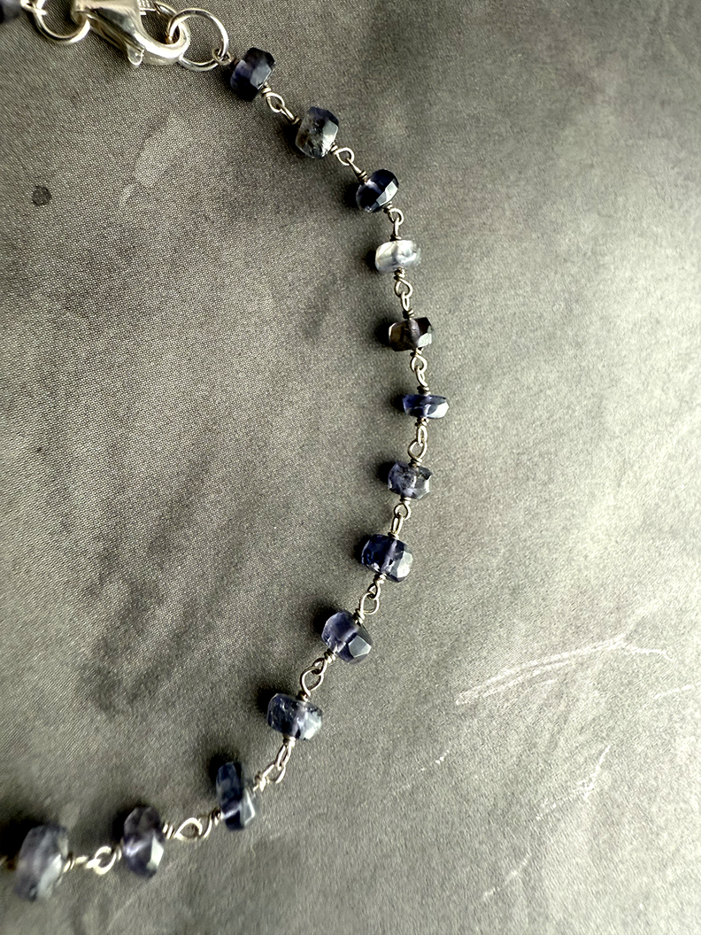 Iolite Silver Bracelet