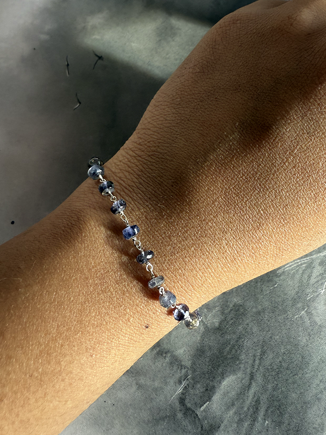 Iolite Silver Bracelet