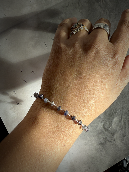 Iolite Silver Bracelet