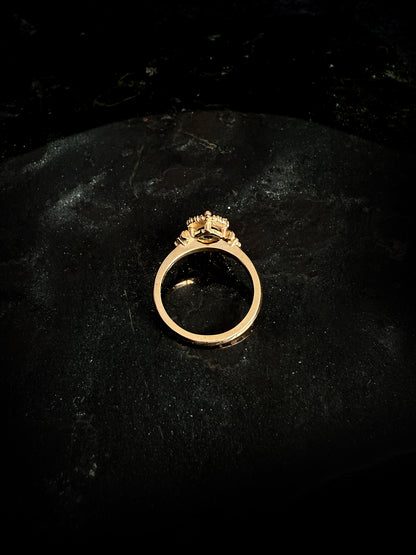 Setsuna Green Oval Celestial Ring