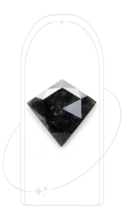 Kite Rose Cut Salt and Pepper Diamond