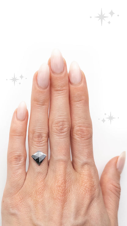 Kite Rose Cut Salt and Pepper Diamond