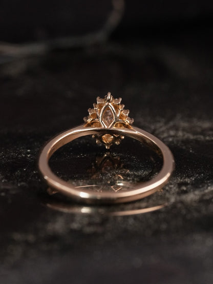 Laurelin Pear Diamond Halo Ring
