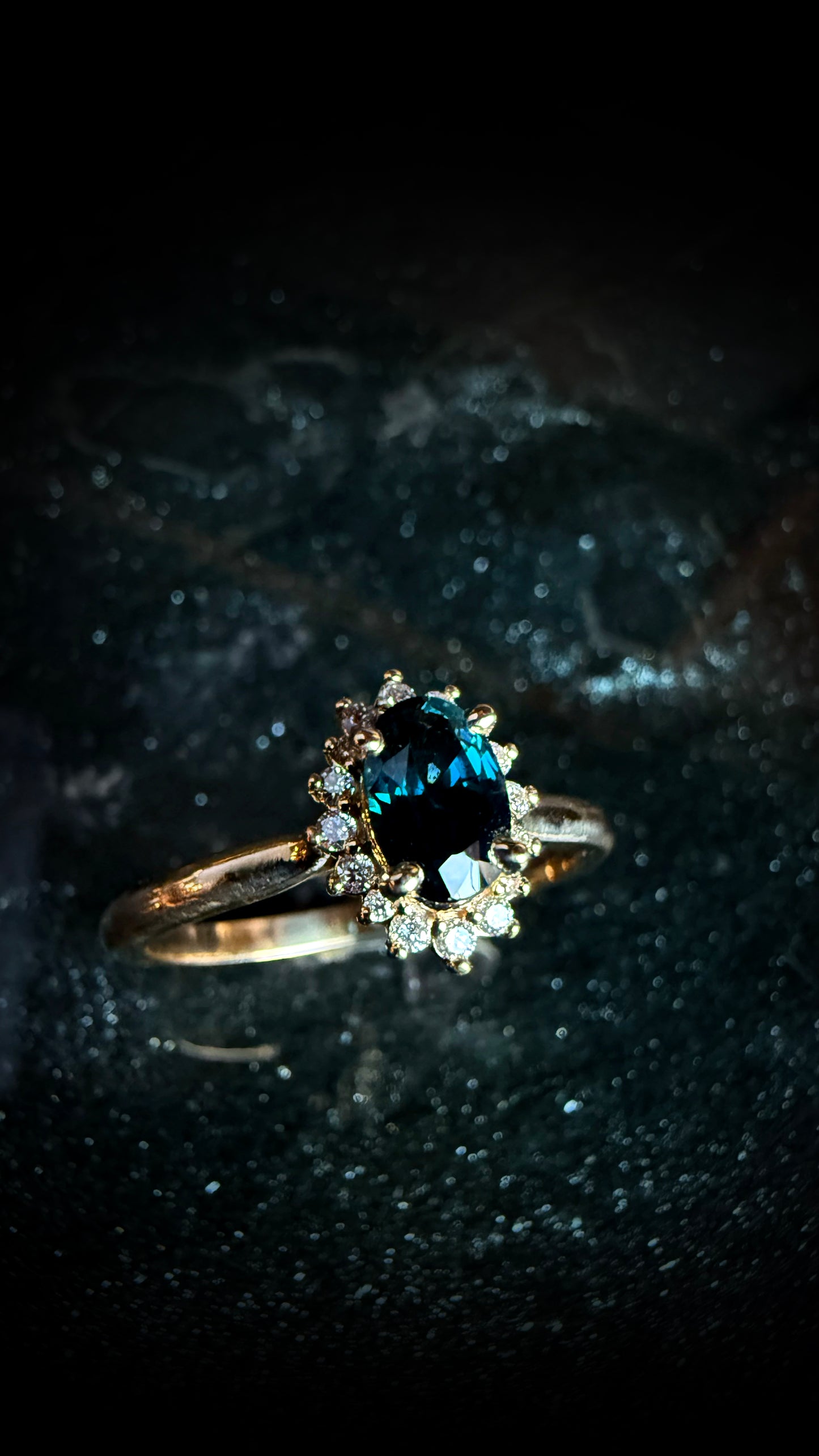 Laurelin Oval Sapphire Halo Ring