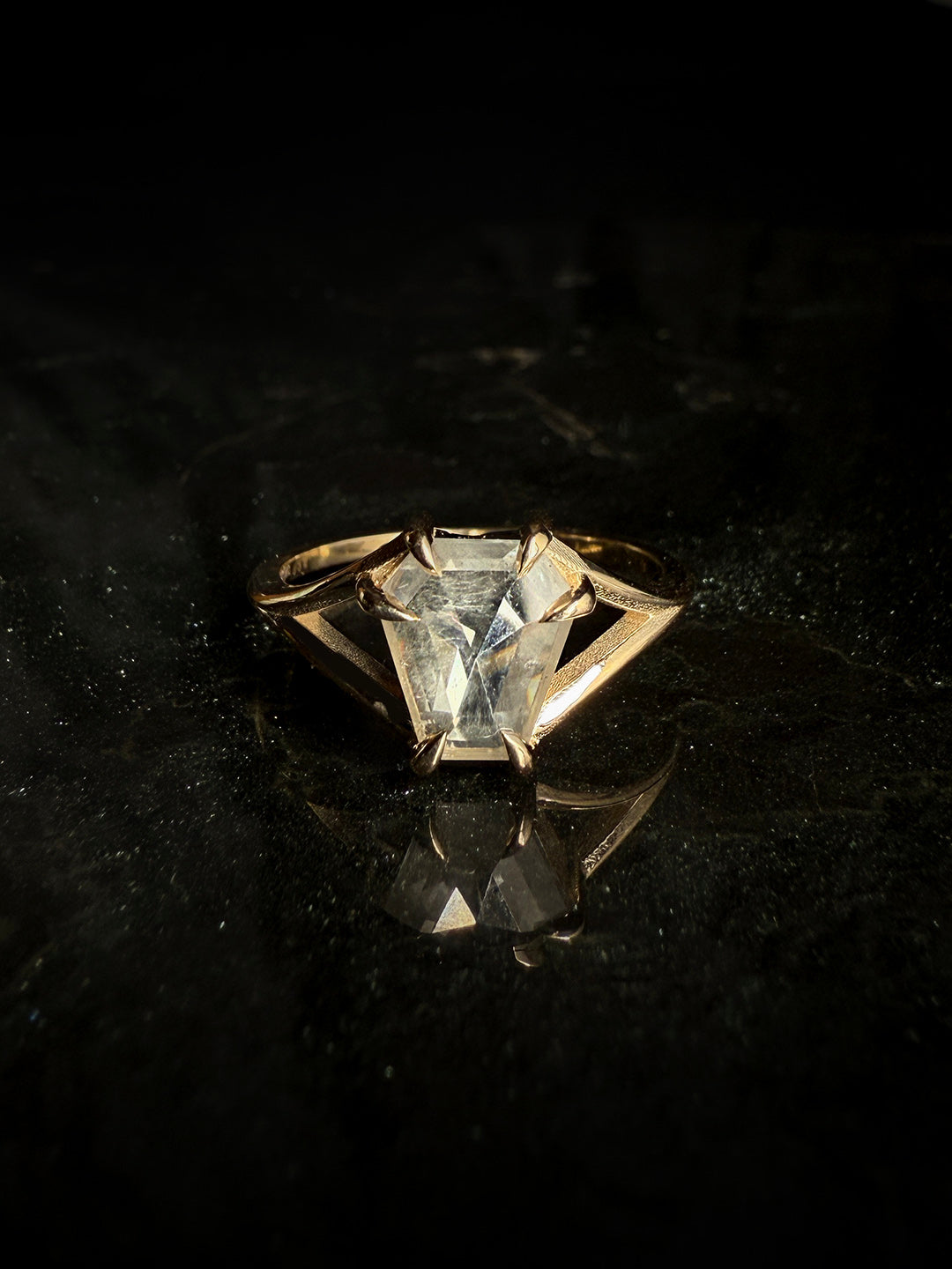 Lilith Split Shank Diamond Ring